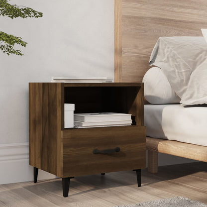 Comodini 2 pz Rovere Marrone in Legno Multistrato - homemem39