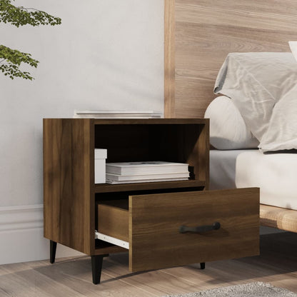 Comodini 2 pz Rovere Marrone in Legno Multistrato - homemem39
