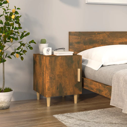 Comodino Rovere Fumo in Legno Multistrato - homemem39