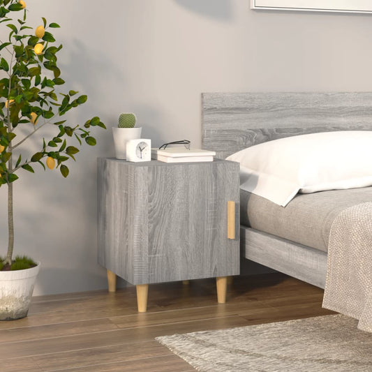Comodino Grigio Sonoma in Legno Multistrato - homemem39