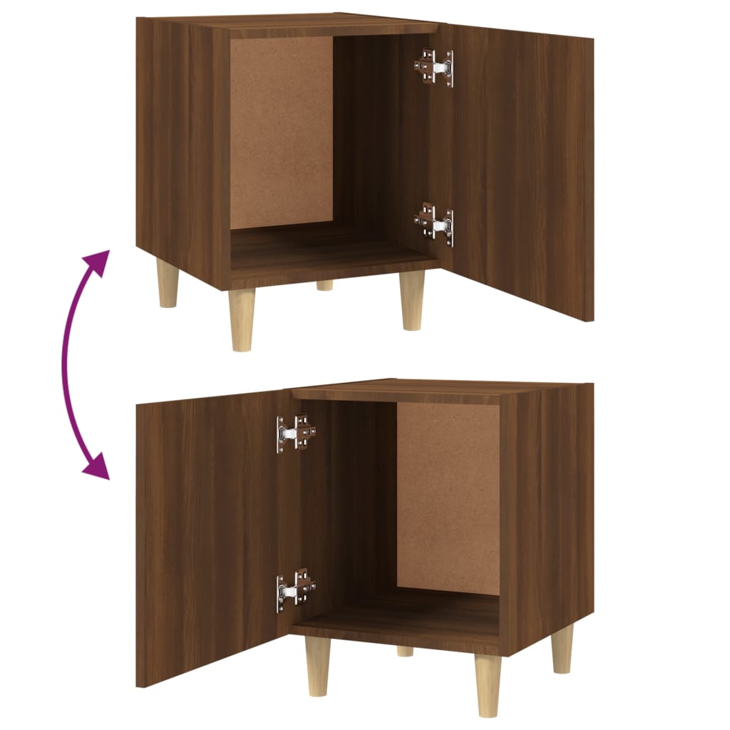 Comodino Rovere Marrone in Legno Multistrato | homemem39