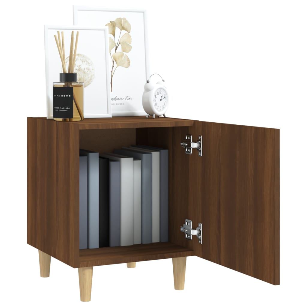 Comodino Rovere Marrone in Legno Multistrato | homemem39