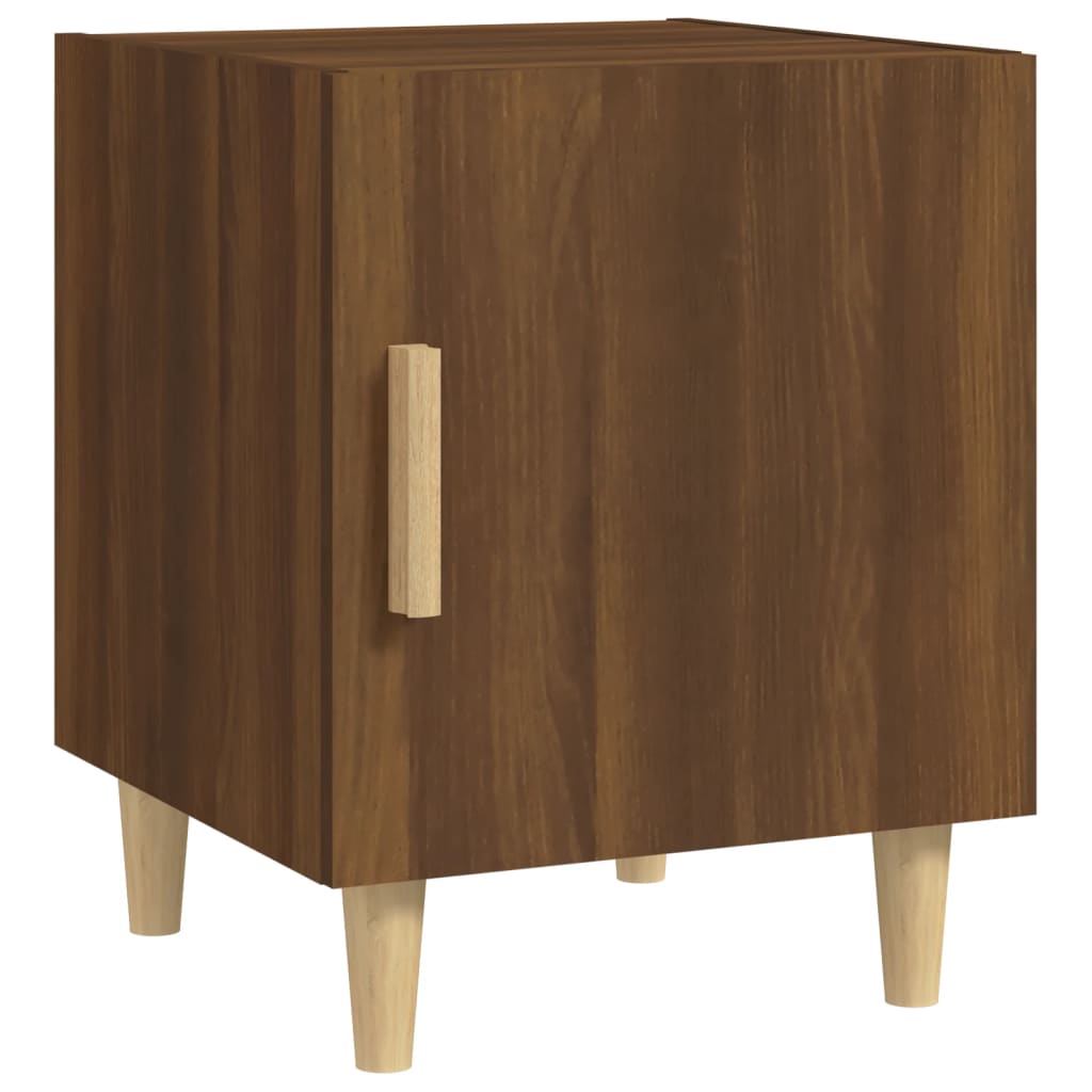 Comodini 2 pz Rovere Marrone in Legno Multistrato - homemem39