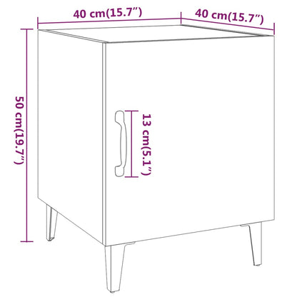 Comodino Rovere Fumo in Legno Multistrato - homemem39