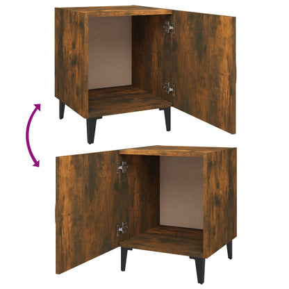 Comodini 2 pz Rovere Fumo in Legno Multistrato - homemem39