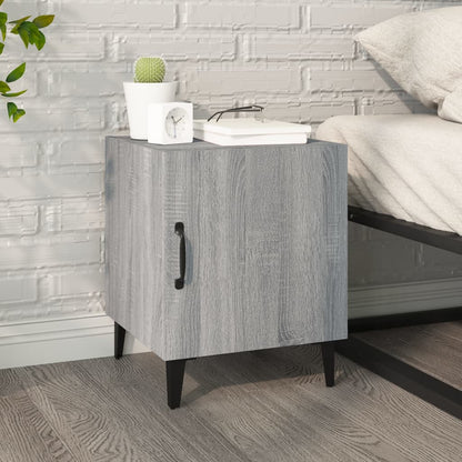 Comodino Grigio Sonoma in Legno Multistrato | homemem39