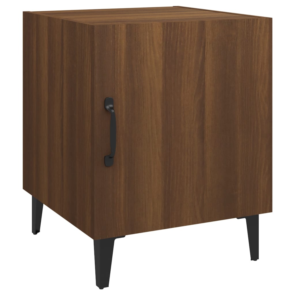 Comodino Rovere Marrone in Legno Multistrato - homemem39