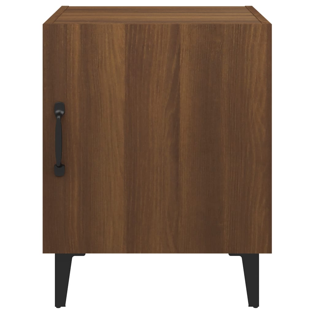 Comodino Rovere Marrone in Legno Multistrato - homemem39