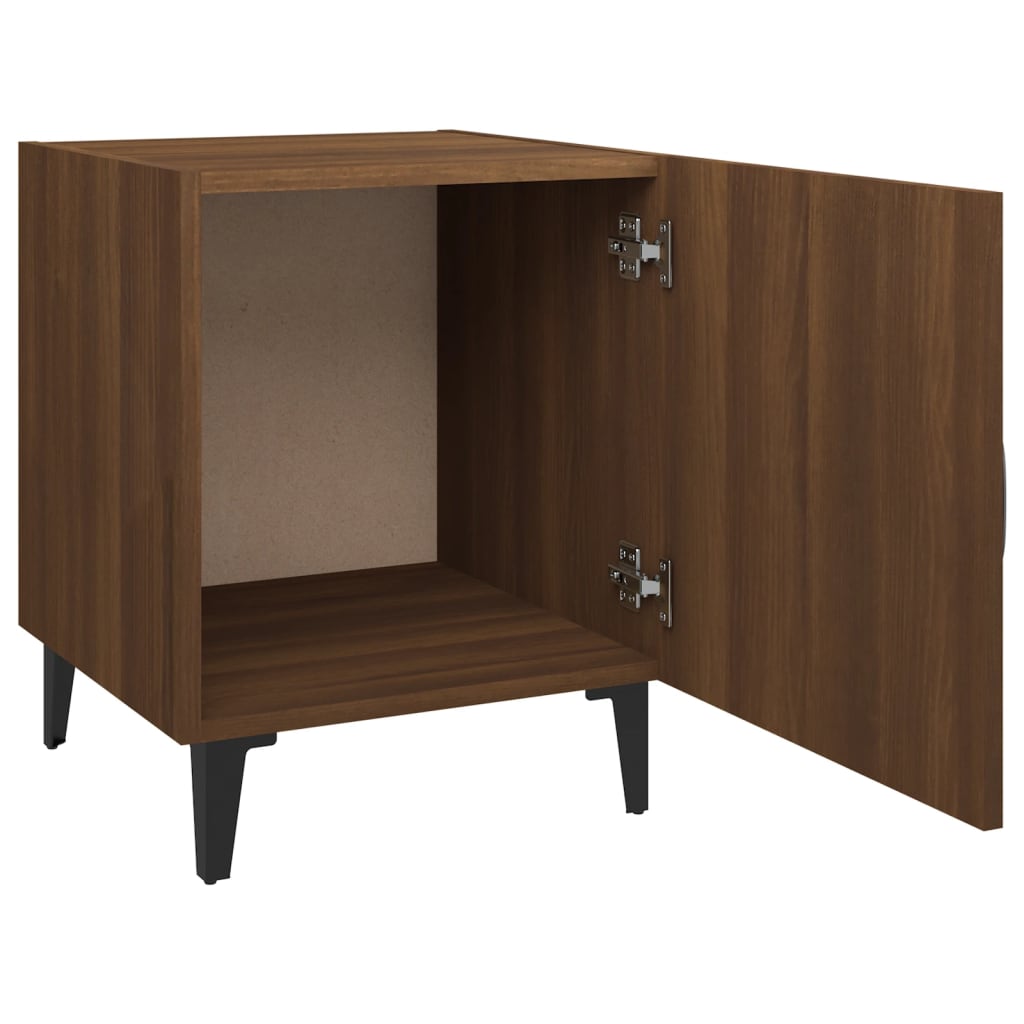 Comodino Rovere Marrone in Legno Multistrato - homemem39