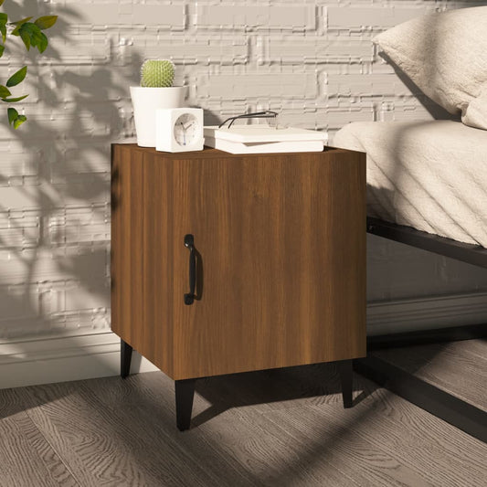 Comodino Rovere Marrone in Legno Multistrato - homemem39