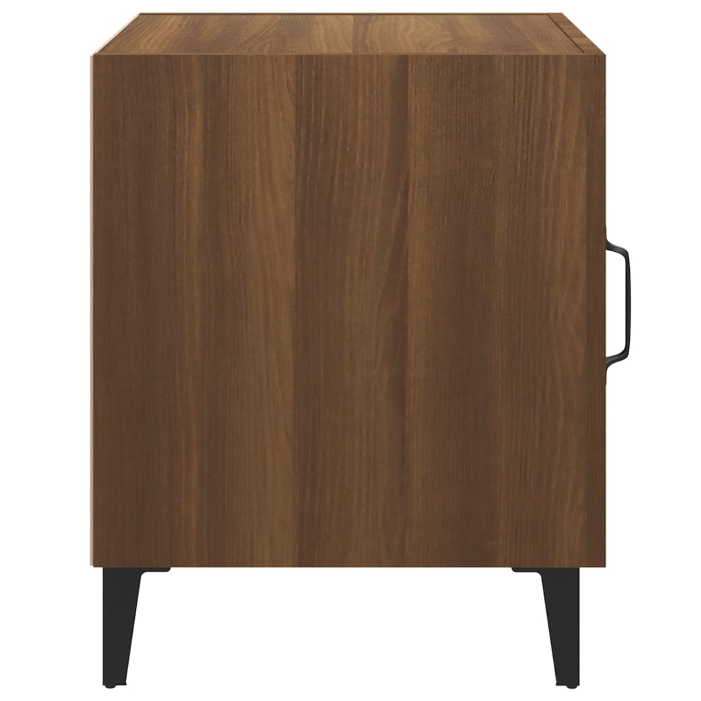 Comodini 2 pz Rovere Marrone in Legno Multistrato - homemem39