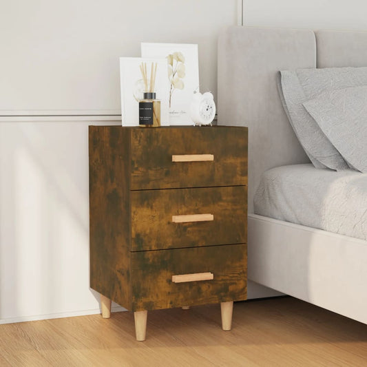 Comodino Rovere Fumo 40x40x66 cm in Legno Multistrato - homemem39