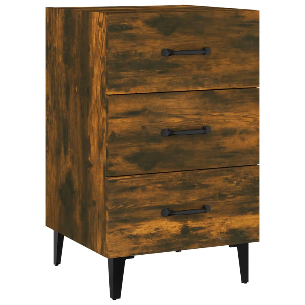 Comodino Rovere Fumo 40x40x66 cm in Legno Multistrato - homemem39