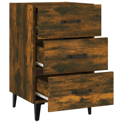 Comodino Rovere Fumo 40x40x66 cm in Legno Multistrato - homemem39