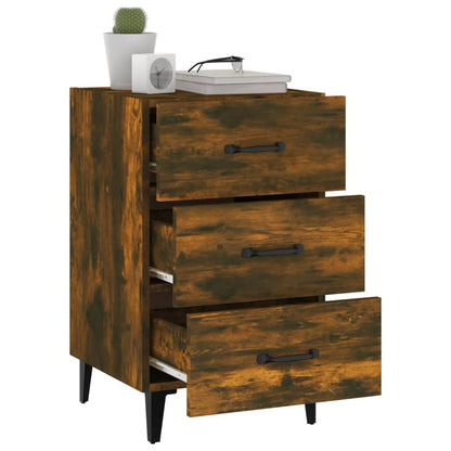 Comodino Rovere Fumo 40x40x66 cm in Legno Multistrato - homemem39