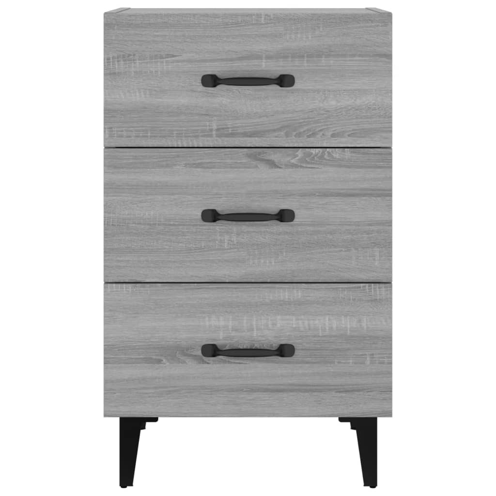Comodino Grigio Sonoma 40x40x66 cm in Legno Multistrato - homemem39