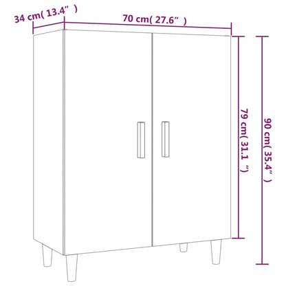 Credenza Grigio Sonoma 70x34x90 cm in Legno Multistrato - homemem39