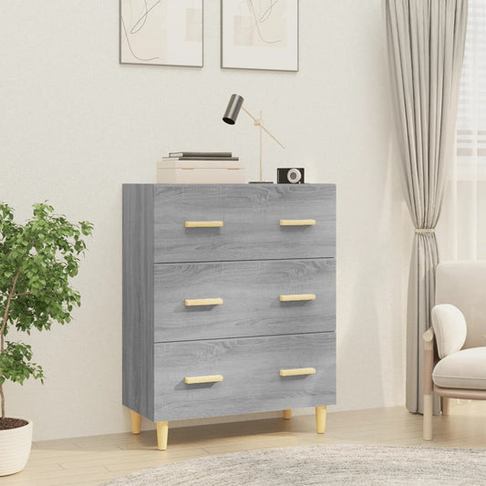 Credenza Grigio Sonoma 70x34x90 cm in Legno Multistrato - homemem39