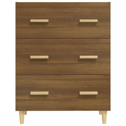 Credenza Rovere Marrone 70x34x90 cm in Legno Multistrato - homemem39