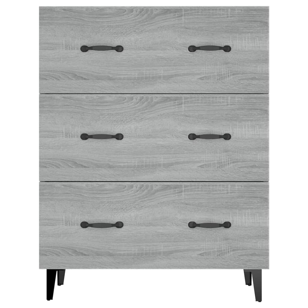 Credenza Grigio Sonoma 69,5x34x90 cm in Legno Multistrato - homemem39