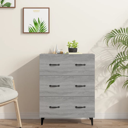 Credenza Grigio Sonoma 69,5x34x90 cm in Legno Multistrato - homemem39