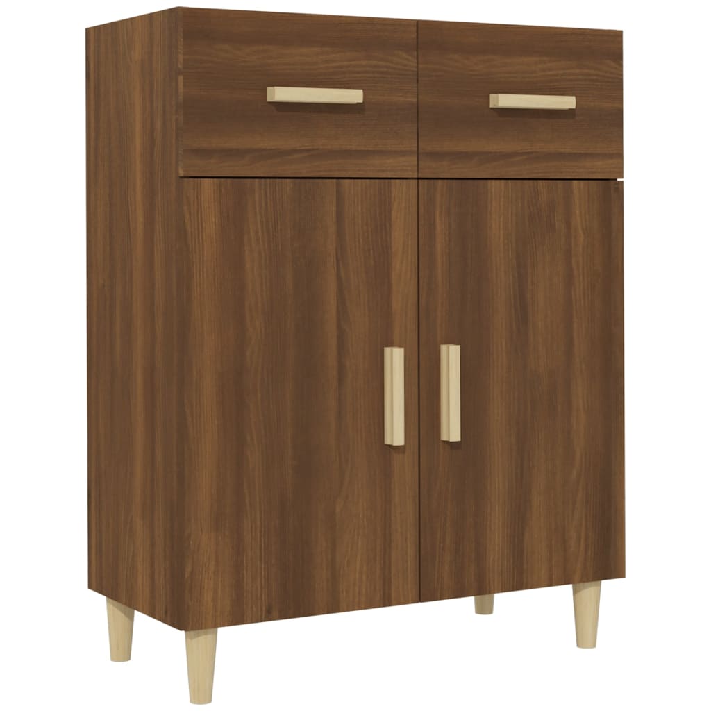 Credenza Rovere Marrone 69,5x34x89 cm in Legno Multistrato - homemem39
