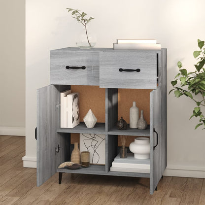 Credenza Grigio Sonoma 69,5x34x90 cm in Legno Multistrato - homemem39