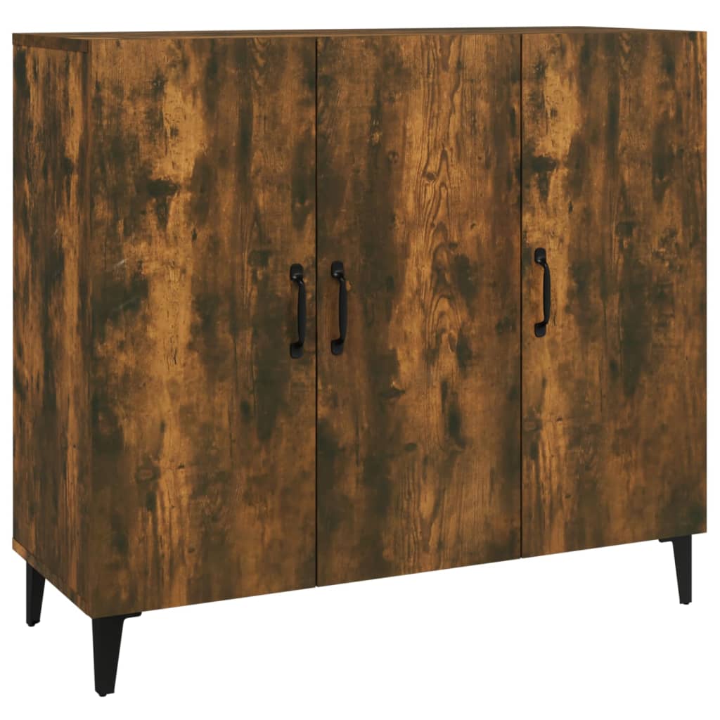 Credenza Rovere Fumo 90x34x80 cm in Legno Multistrato - homemem39