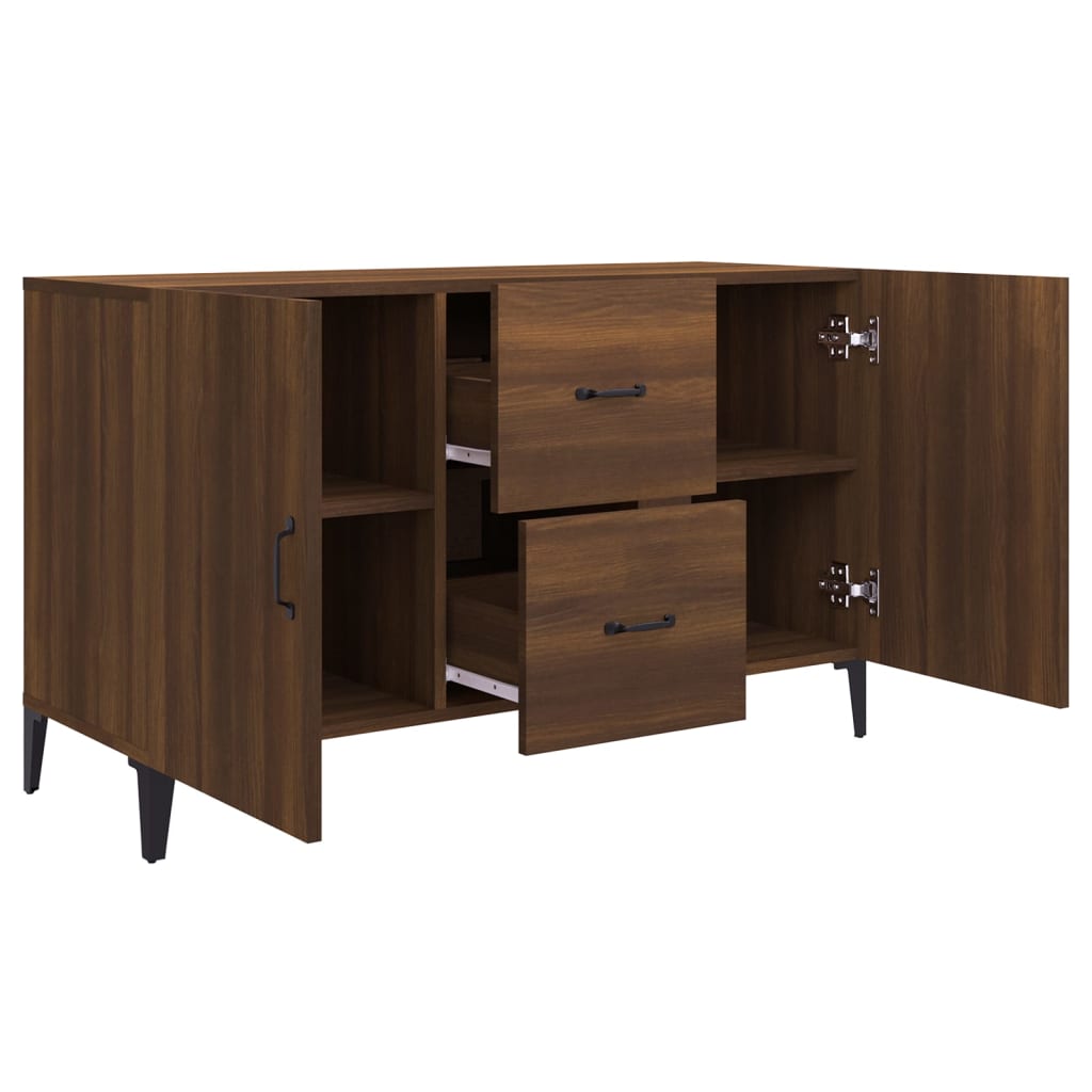 Credenza Rovere Marrone 100x36x60 cm in Legno Multistrato - homemem39