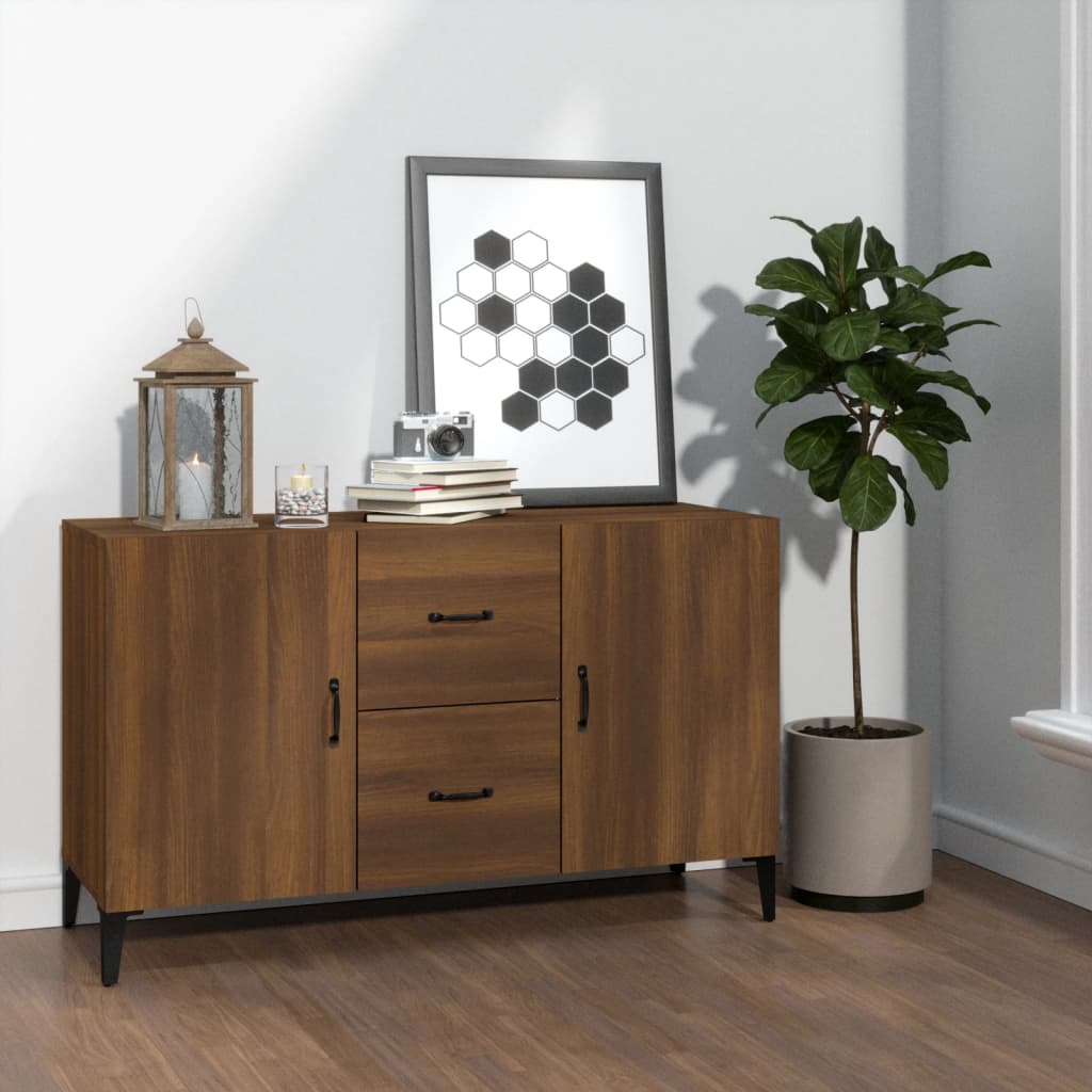 Credenza Rovere Marrone 100x36x60 cm in Legno Multistrato - homemem39