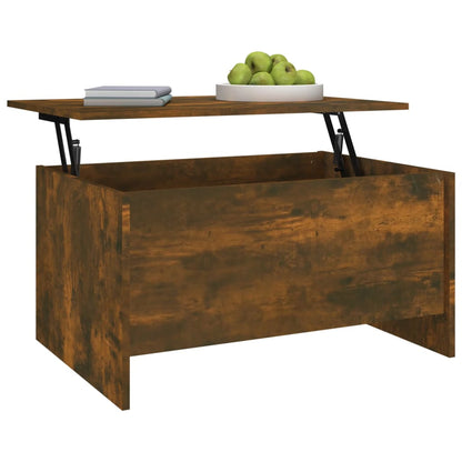 Tavolino Salotto Rovere Fumo 80x55,5x41,5 cm Legno Multistrato