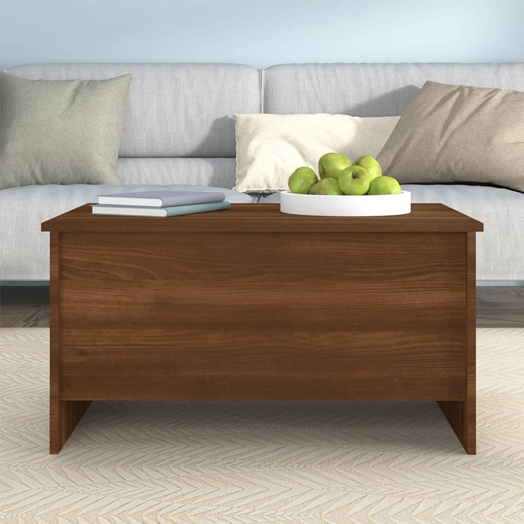 Tavolino Salotto Rovere Marrone 80x55,5x41,5 Legno Multistrato | homemem39