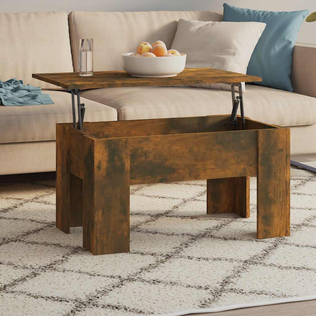 Tavolino da Salotto Rovere Fumo 79x49x41cm in Legno Multistrato | homemem39