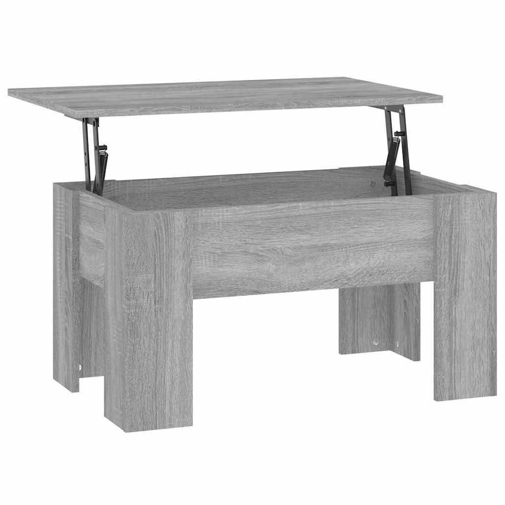 Tavolino da Salotto Grigio Sonoma 79x49x41 cm Legno Multistrato