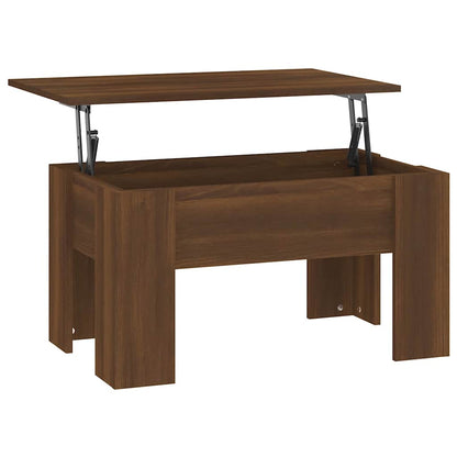 Tavolino da Salotto Rovere Marrone 79x49x41cm Legno Multistrato
