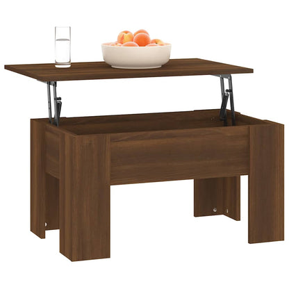 Tavolino da Salotto Rovere Marrone 79x49x41cm Legno Multistrato