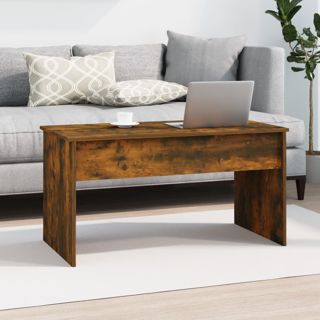 Tavolino Rovere Fumo 102x50,5x52,5 cm in Legno Multistrato | homemem39