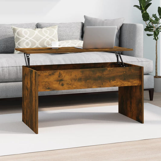 Tavolino Rovere Fumo 102x50,5x52,5 cm in Legno Multistrato | homemem39