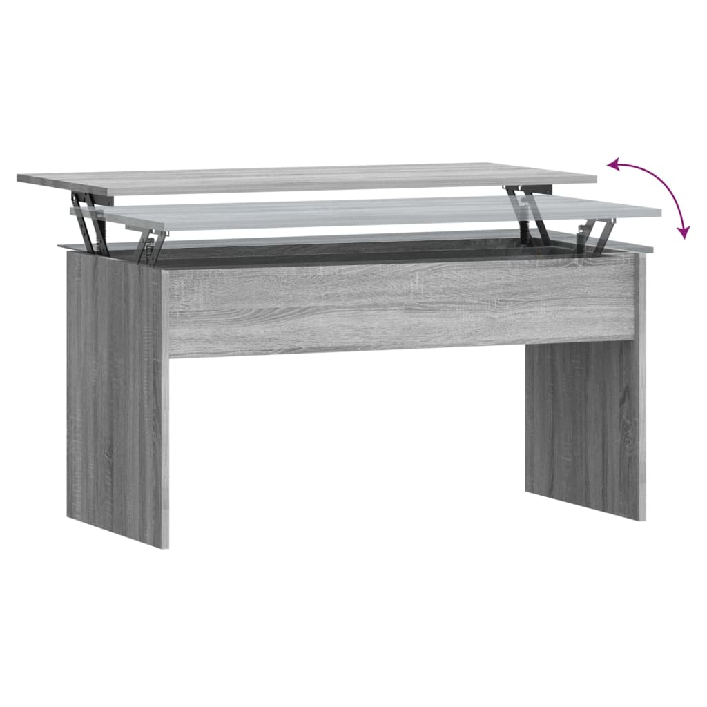 Tavolino Grigio Sonoma 102x50,5x52,5 cm in Legno Multistrato | homemem39
