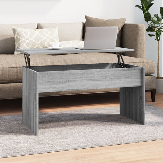 Tavolino Grigio Sonoma 102x50,5x52,5 cm in Legno Multistrato