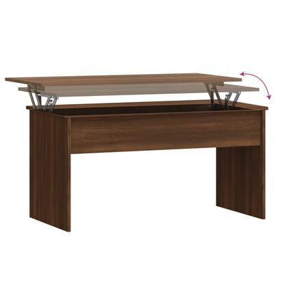 Tavolino Rovere Marrone 102x50,5x52,5 cm in Legno Multistrato | homemem39