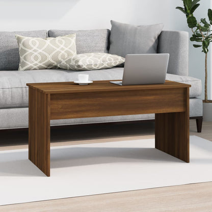 Tavolino Rovere Marrone 102x50,5x52,5 cm in Legno Multistrato | homemem39