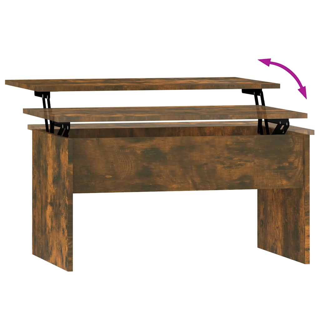 Tavolino Rovere Fumo 80x50,5x41,5 cm in Legno Multistrato | homemem39