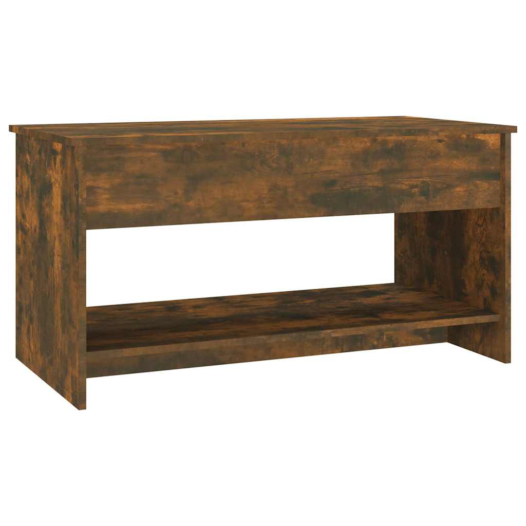 Tavolino da Salotto Rovere Fumo 102x50x52,5cm Legno Multistrato | homemem39