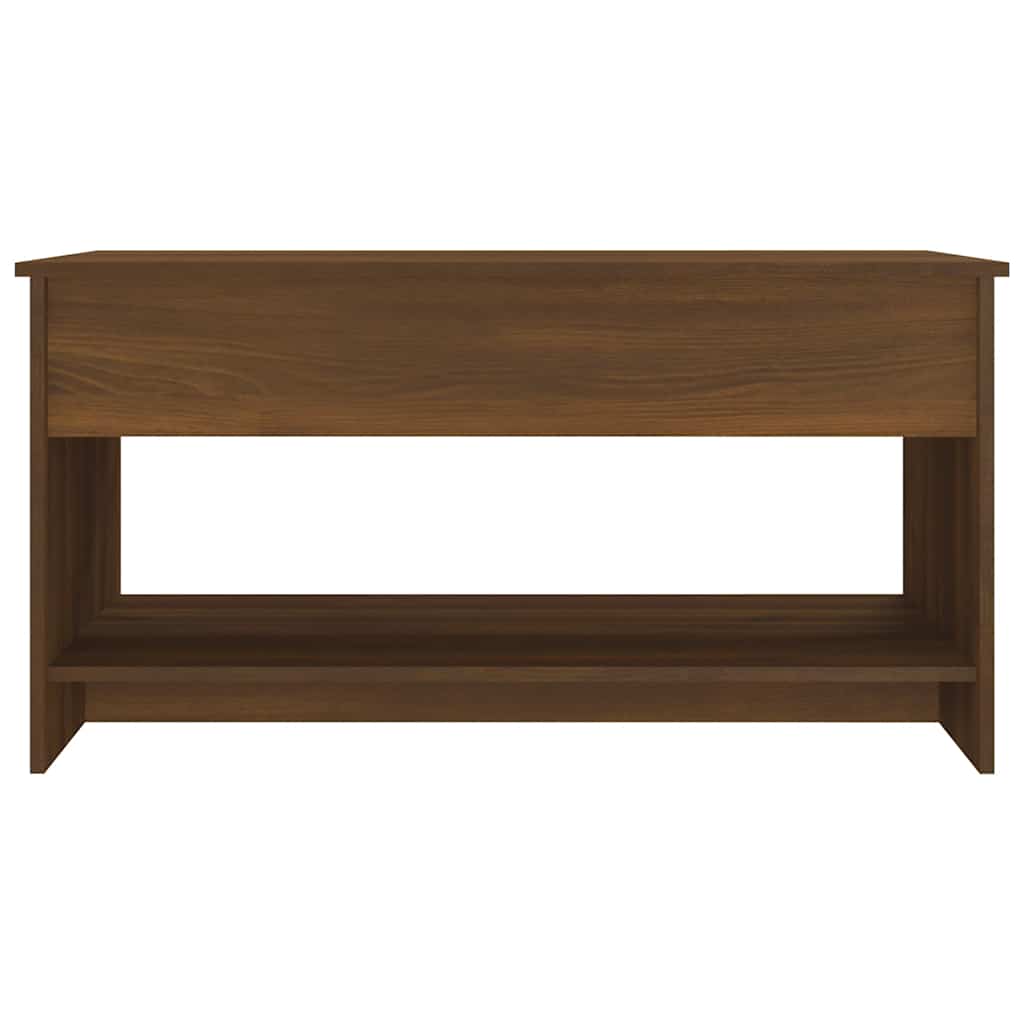 Tavolino Salotto Rovere Marrone 102x50x52,5cm Legno Multistrato | homemem39