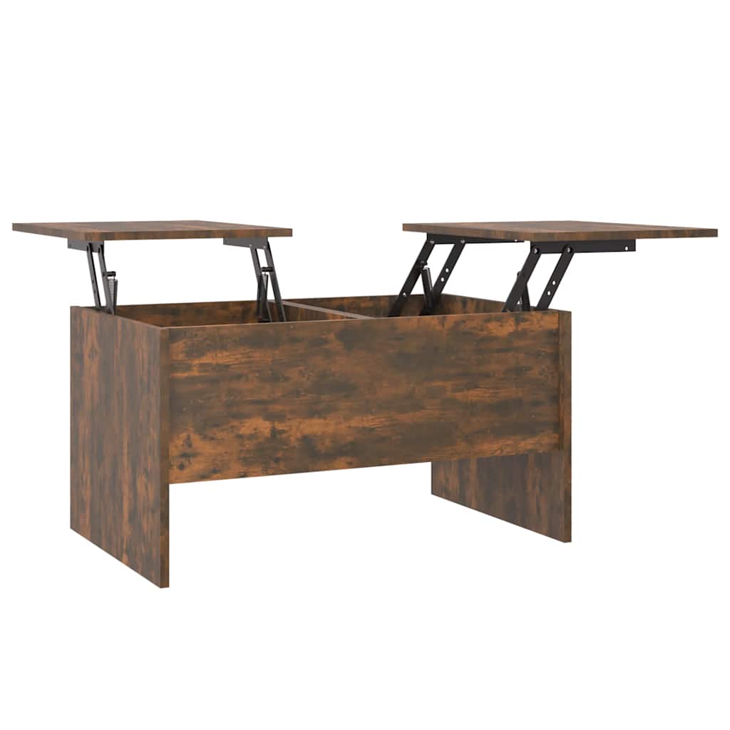 Tavolino da Salotto Rovere Fumo 80x50x42,5 cm Legno Multistrato | homemem39