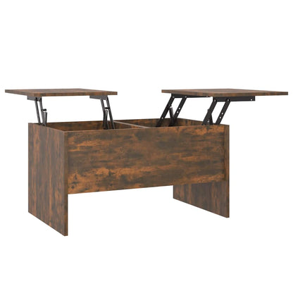 Tavolino da Salotto Rovere Fumo 80x50x42,5 cm Legno Multistrato | homemem39