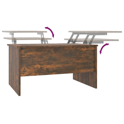 Tavolino da Salotto Rovere Fumo 80x50x42,5 cm Legno Multistrato | homemem39