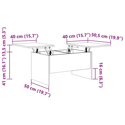 Tavolino da Salotto Rovere Fumo 80x50x42,5 cm Legno Multistrato | homemem39