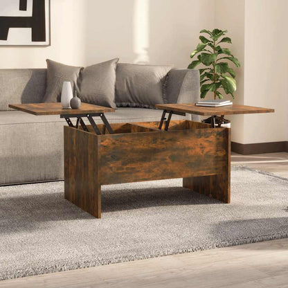 Tavolino da Salotto Rovere Fumo 80x50x42,5 cm Legno Multistrato | homemem39